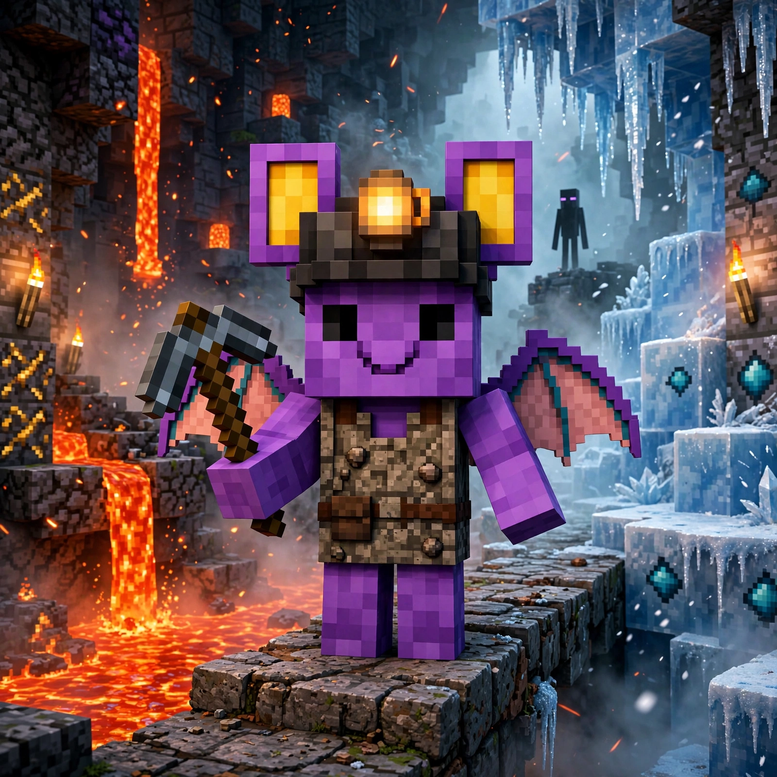 Pip the bat with a thermal scanner reading hot and cold